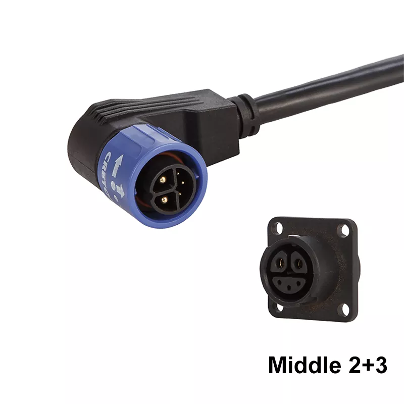 2+3Pin E-motorfietsconnector