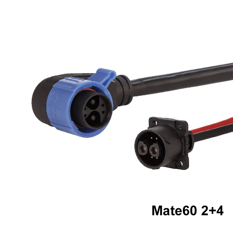 2+4-pins oplaadconnector voor e-motorfietsbatterijen