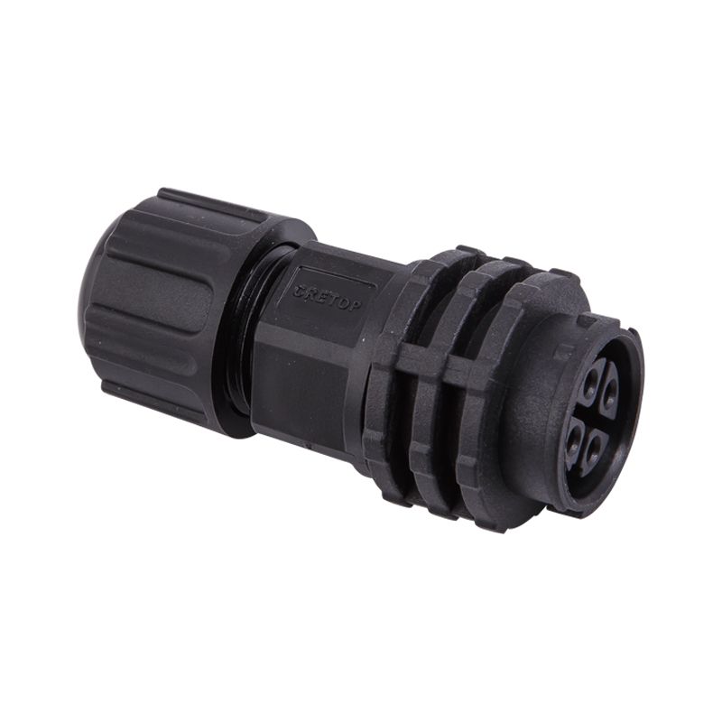 RGBW 5-pins zwarte waterdichte IP67 LED-connector mannelijk vrouwelijk